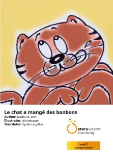 Le chat a mangé des bonbons