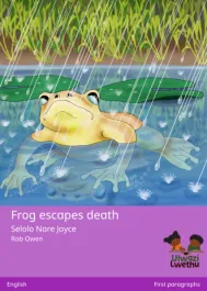 Frog escapes death