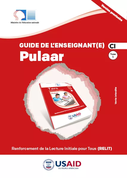 Cover thumbnail - Guide de l'enseignant(e) CI - Pulaar - Tome 1