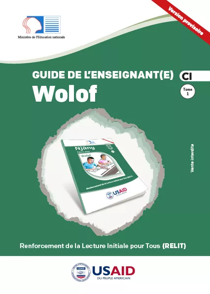 Guide de l'enseignant(e) CI - Wolof - Tome 1 Cover thumbnail - Guide de l'enseignant(e) CI - Wolof - Tome 1