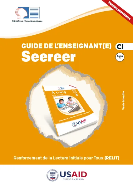 Guide de l'enseignant(e) CI - Seereer - Tome 2 Guide de l'enseignant(e) CI - Seereer - Tome 2
