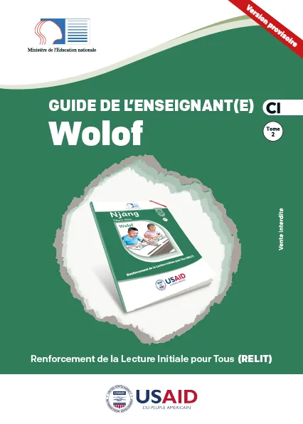 Guide de l'enseignant(e) CI - Wolof - Tome 2 Guide de l'enseignant(e) CI - Wolof - Tome 2